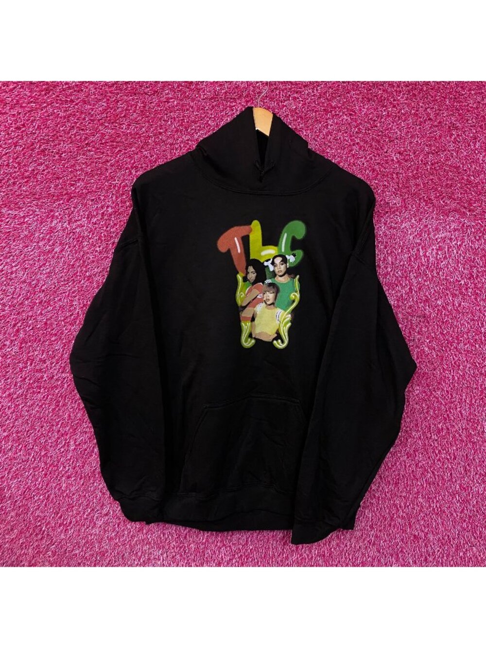 TLC Ohhh On the TLC Tip Airbrush Urban Pop Group Hoodie L